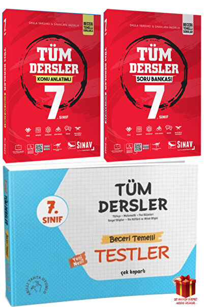 Sınav Yayınları 7. Sınıf Tüm Dersler Konu Soru Bankası Editör Beceri Testleri