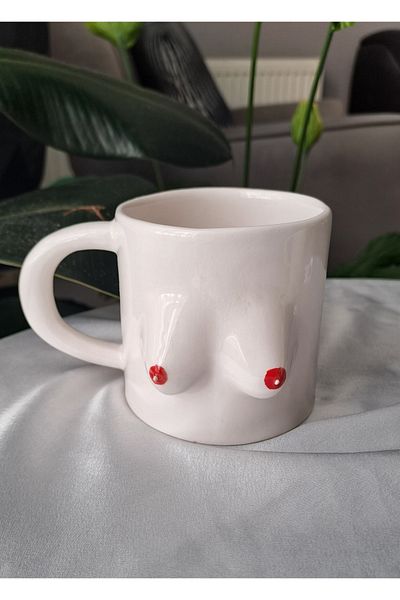 Gonulella Mammary Mug Breasted Mug - Breast Mug / Chest Ceramic Mug