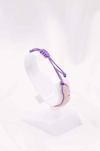 SAURACHI Pink Quartz Stone Natural Stone Rolex Bracelet Staircase Elevator Closure Adjustable