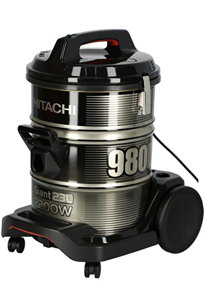Hitachi مكنسة كهربائية، 23 لتر، 2200 واط، CV-980D SS220 GB، أسود