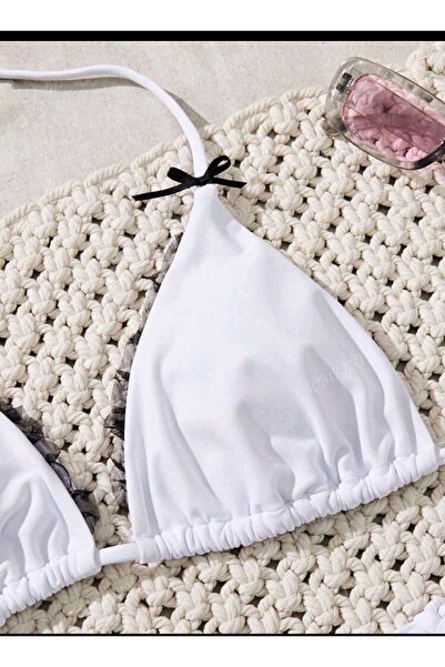 nuriçgiyim Λεπτομερές σετ μπικίνι με φιόγκο