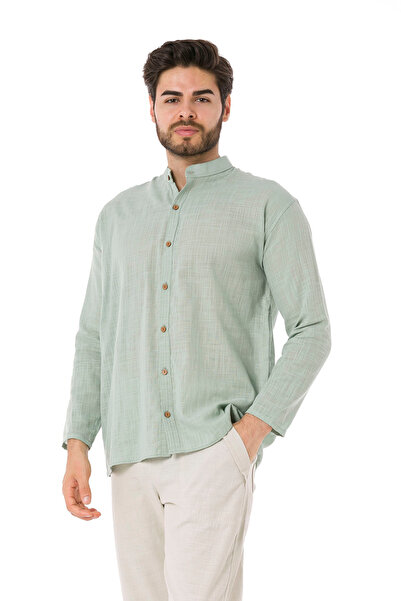 TCT TEKSTİL ΑΝΔΡΙΚΟ ΠΟΥΚΑΜΙΣΟ ΜΕ ΜΑΚΡΥ ΜΑΝΙΚΙΑ ΜΕ ΚΟΛΑΡΟ ΣΑΝΤΟΥΚΛΟ-4550