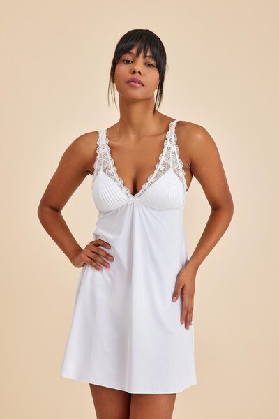 Amarelle Paris Ecru Lace Fabric Nightgown