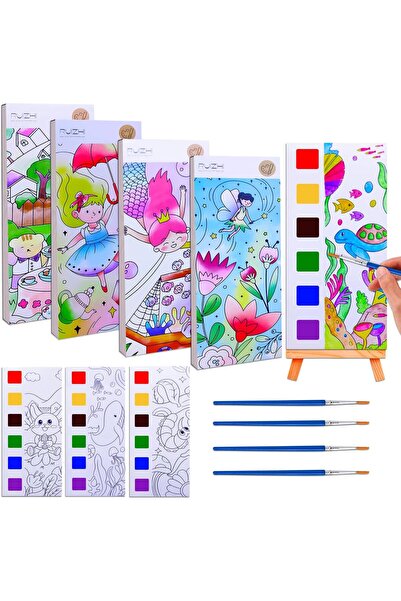 Arabest 4-Pack Water Painting Books for Kids,Mess-Free Watercolor Coloring fo...
