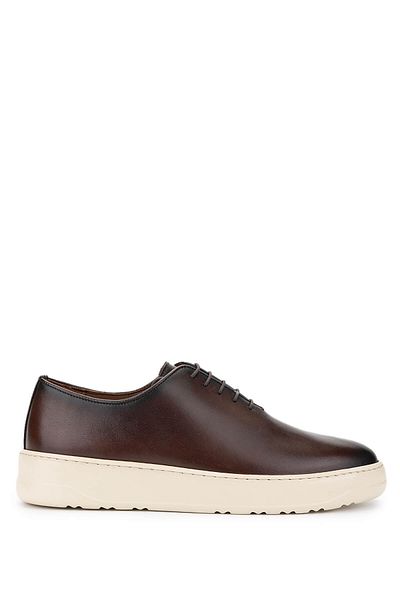 Tamer Tanca Men's Genuine Leather Brown Casual Shoes