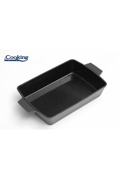 Heinner Tava fonta emailata Heinner MARBLE GREY, 33 x 23 x 7 cm