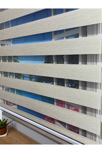 winella Ithal Bambu Sütlü Kahve Stor Zebra Perde Etek Dilimsiz