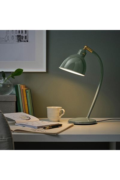 IKEA RÖDFLIK Desk Lamp, Grey-Green