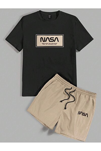 PENTHİLUS Men's Knitted T-Shirt and Shorts Set