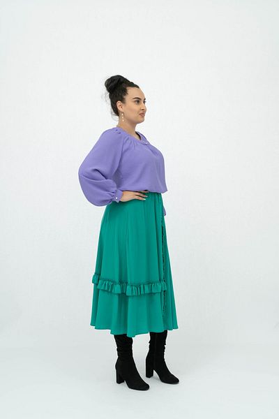Gorgeaux Elegant Blouse and Skirt Set Lora - L(40)