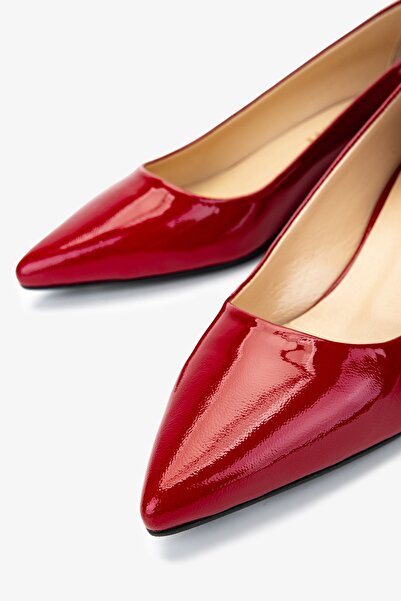 Valmenti Women's Genuine Leather Red Heeled Shoes