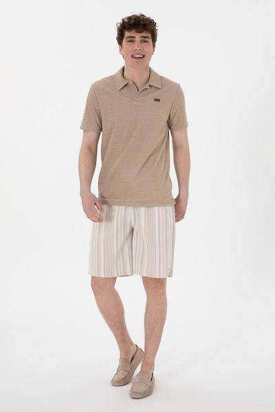 U.S. Polo Assn. Men's Beige Knitted Shorts 50299756 -Vr011