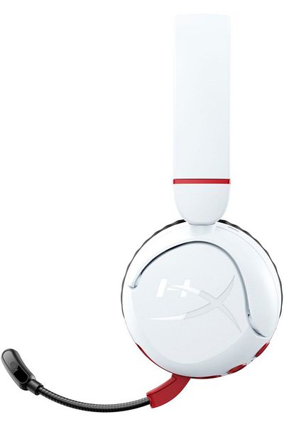 HyperX سماعة رأس لاسلكية صغيرة كلاود باللون الأبيض