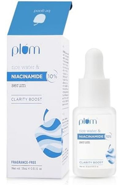 PLUM 10% Niacinamide Face Serum For Clear, Bright Skin | Fades Blemishes & Dark Spots | With Rice Wa