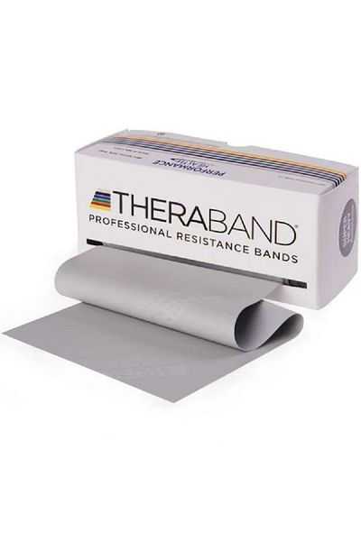 THERABAND Bandă de exercițiu gri argintiu 5,5 metri