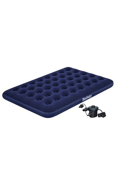 BESTWAY Double Airbed with External Electric Pump 191 x 137 x 22 cm