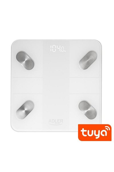 adler Adler AD 8186 smart electronic bathroom scale, Bluetooth, Tuya, LED display, 180 kg