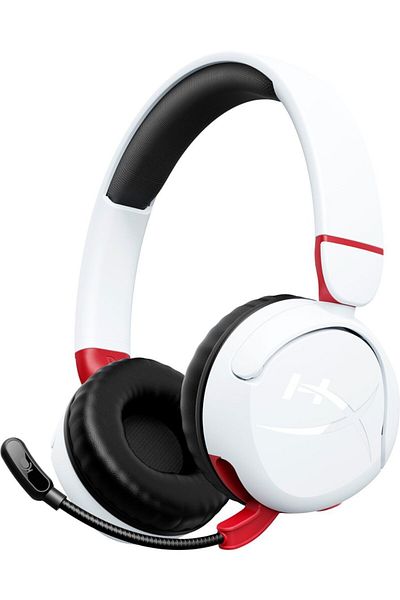 HyperX سماعة رأس لاسلكية صغيرة كلاود باللون الأبيض