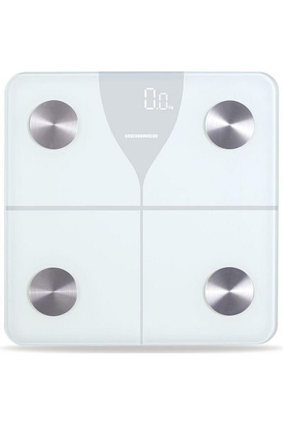 Heinner Heinner HBS-BTH180WH smart bathroom scale, 5mm tempered glass, 180kg, bluetooth function