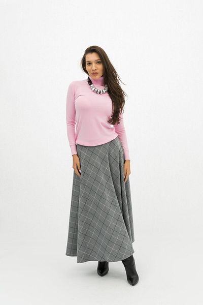Gorgeaux Grey Skirt and Pink Blouse Set Lavinia - 3XL(46)