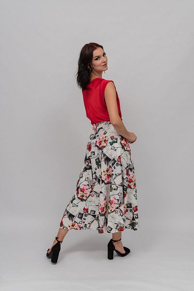 Gorgeaux Linda Red Top and Skirt Set - S(36)