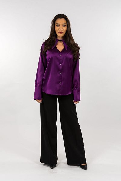 Gorgeaux Indigo Shirt and Black Pants Set Estersa - L(40)