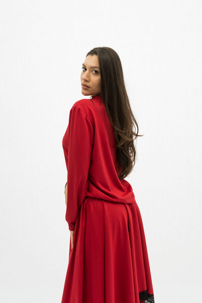 Gorgeaux Red Lace Suit Liana - 4XL(48)