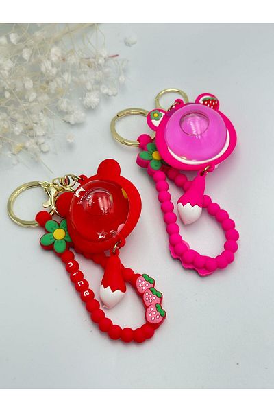 MyladyAccessoriess Star Detailed Water Keychain Red