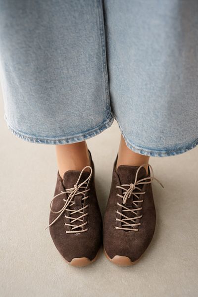 selinshoes Brown Colored Women's Sneaker - Jesta Genuine Leather Laced