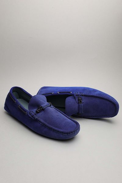 Gondol Loafer clasic pentru bărbați din piele naturală albastru 43 Saks TTX 60158