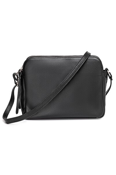 delis Γυναικεία Τσάντα Gt1981 Fosca, Φυσικό Δέρμα, Μαύρη