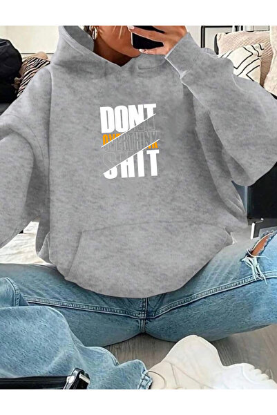 RPT MODA سويت شيرت أساسي بغطاء للرأس مقاس كبير بدون طباعة