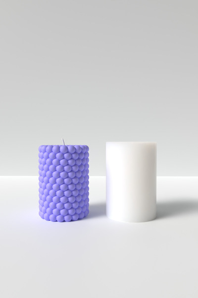 Cageartstudio Silindir Bubble Mum Silikon Kalıp - Dekoratif Bubble Mum Kalıbı...