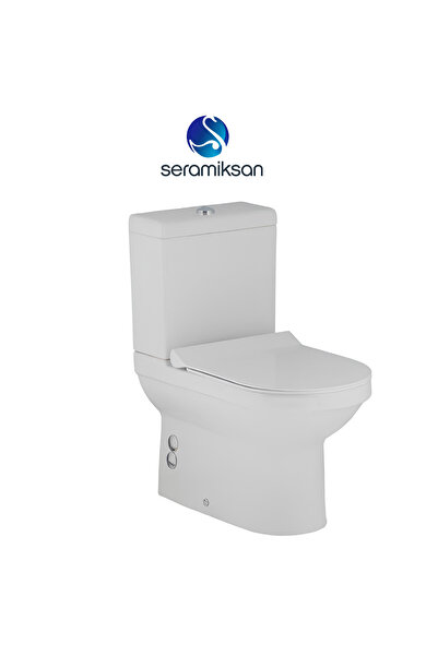 Seramiksan Terra Duvara Sıfır Klozet Takım A011001h, Terra Duroplast Yavaş Kapak