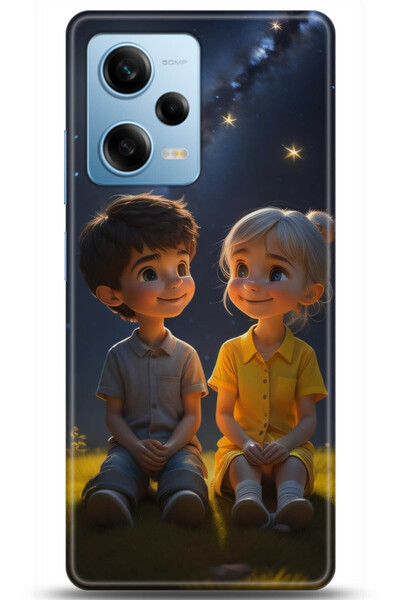 adveksiyon حافظة هاتف Xiaomi Redmi Note 12 5G مطبوعة بدقة عالية - سلسلة Seren...
