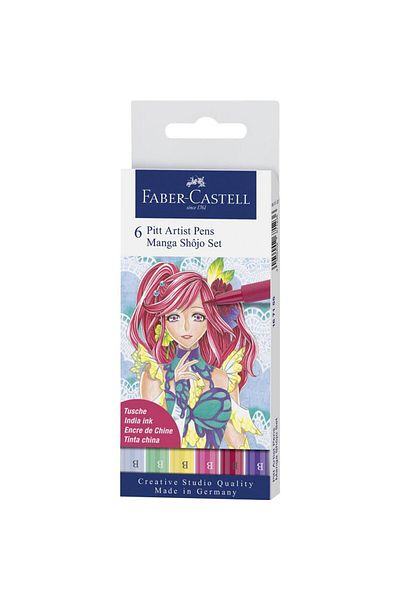 Faber Castell Pitt Artist Pen Manga Set 6 Shojo 2019 Faber-Castell