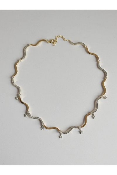 Reorah Collection Wave Star Necklace-Wavy Starry Necklace