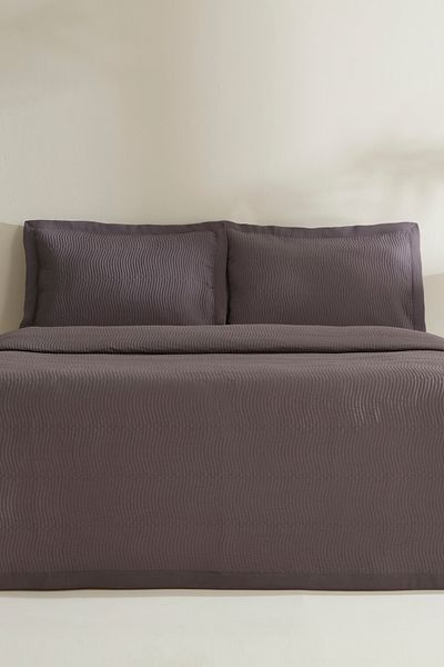Karaca Home Anthracite Juno Double Bed Cover
