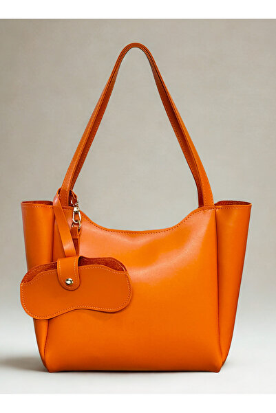 fular & bags Geantă de mână și de umăr pentru femei, portocaliu, cu husă pent...