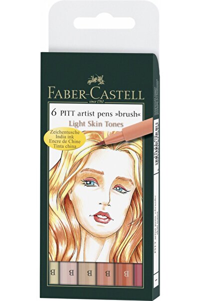Faber Castell Σετ στυλό Pitt Artist 6 τεμαχίων Faber-Castell για αποχρώσεις δ...