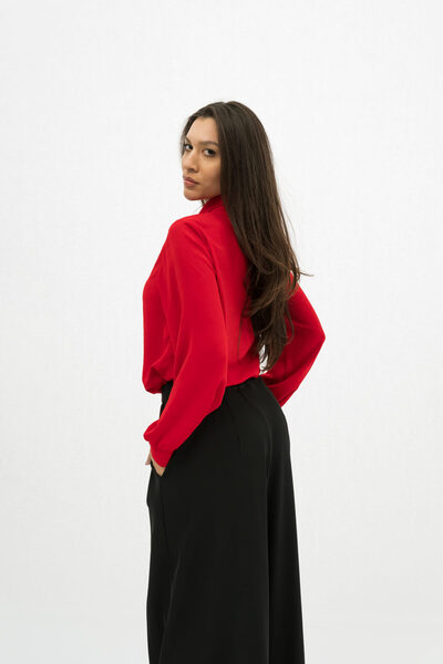 Gorgeaux Elegant Red Black Analis Suit - L(40)