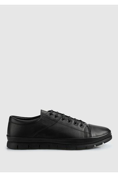Eclipse Men's Black Leather Shoes