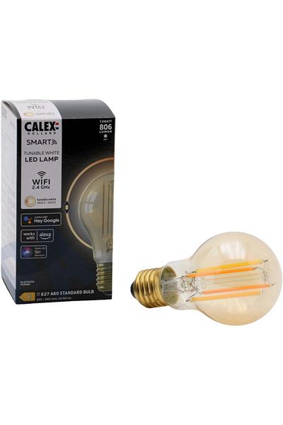 Calex Calex Filament smart vintage (decorative) LED bulb, Wi-Fi, A60, E27, 7W, 806 lm