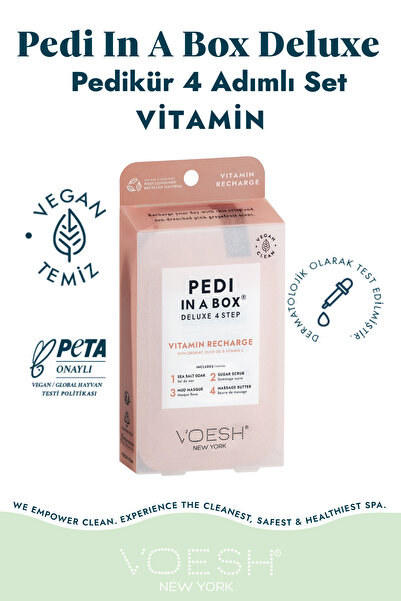Voesh New York Pedi In A Box Deluxe Pedikür 4 Adımlı Set Vitamin