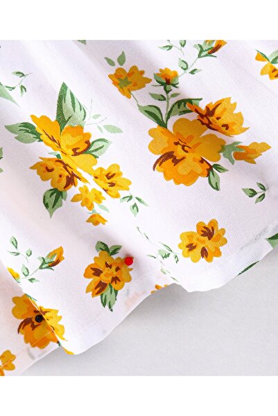 Bonfino Bonfino Frock with Floral Print - Off-White