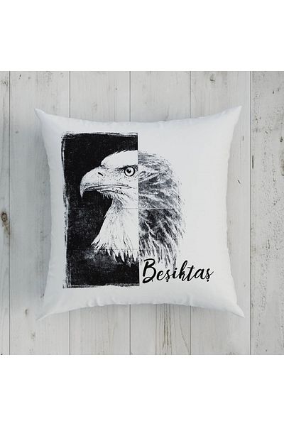 Taç Licensed Beşiktaş Eagle Cotton Throw Pillow