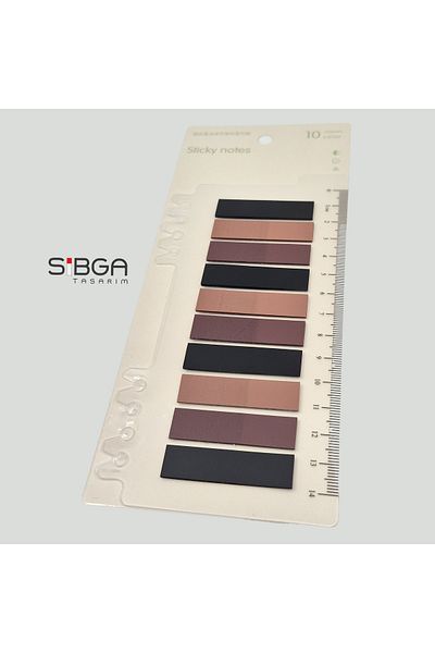 sibga tasarım Transparent Colored Post-It Note Paper - 200 Sheets Bookmark Sticker