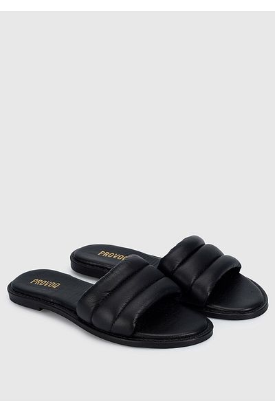 Provoq Papuci de damă - piele neagră