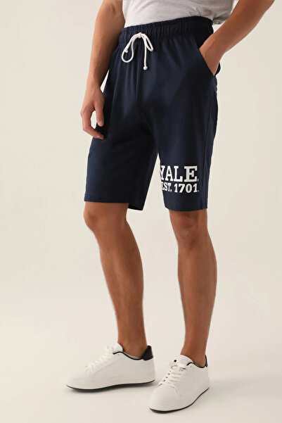 Yale MENŠKE BERMUDSKE KRATKE PANTALONE - TAMNOMOŽDA
