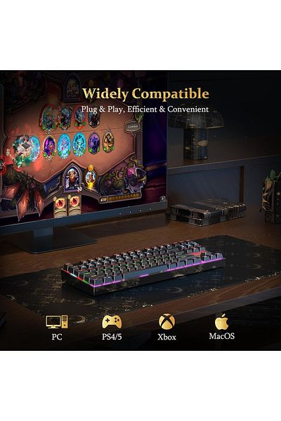 REDRAGON لوحة مفاتيح الألعاب الميكانيكية K552 RGB (مفاتيح حمراء)